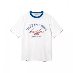 매장정품 LEE 빈티지 레터링 링거 반팔 티셔츠 화이트 LE2602ST10WH 273112