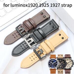 Luminox 1879 1920 가죽 시계 밴드 26mm 남성용 손목 팔찌 리벳이있는 군용 스트랩 액세서리