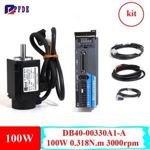AC220V 100W 0318Nm 3000rpm 서보 모터 DB40-M00330A1-A 드라이버3미터 케이블 키트 rs485 통신 포함