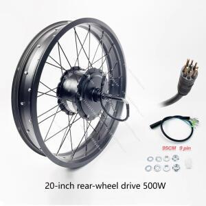 슈퍼73 전기자전거 개조 키트 20x40 팻 타이어 500W/1000W 허브 모터 앞/뒤 바퀴 스노우 바이크 업그레이드