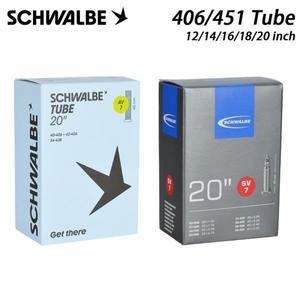 SCHWALBE 오리지널 스탠다드 406/451 12/14/16/18/20 인치 자전거 이너 튜브 접이식 BMX 소형 바퀴 부품