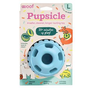 WOOF PARTY PUPSICLE 지루함을 위한 오래 장난감 버디 대형견 선물 블루 디자인 지속되는 강아지 지저분하지 생일 인터랙티브 않은 강아지를