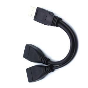 15cm-30cm USB 2.0 연장 케이블 이중 분배기 1 남성 - 2 여성 전원  1-2