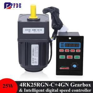 4RK25GN-C 220V AC 기어드 전동 25W 유도 소형 기계 스마트 디지털 속도 조절기 CW