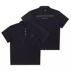 [우영미] 우영미 반팔 W261TS17 739B 블랙 백로고 폴로 남성반팔티 당일발송