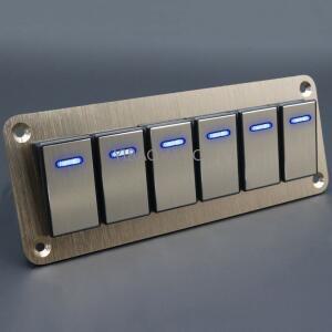 12V 24V 로커 스위치 패널 내부 부품 자동차 보트 액세서리 제어판 LED 빛 IP65 방수