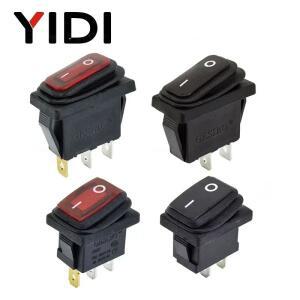 레드 LED 라이트 방수 로커 스위치 3 핀 SPST ON OFF 자동차 대시보드 보트 해양 KCD1 12V 220V 10A 250V A