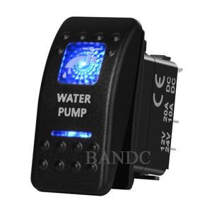 워터 펌프 로커 스위치 5P 온 오프 듀얼 블루 LED 라이트 자동차 보트 RV 캐러밴 캠핑 트레일러 액세서리 1