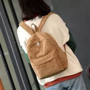 [룽스_62]외출 가방 코듀로이 패션 데일리백팩 심플 백팩