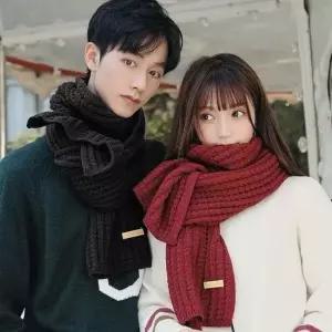 눈꽃무늬 포인트 패션 부드런 남여공용 니트 목도리