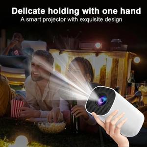 새로운 휴대용 프로젝터, WiFi 6 및 무선 5.0 지원, 네이티브 720P, 4K 스마트 조절 가능한 화면, 180도