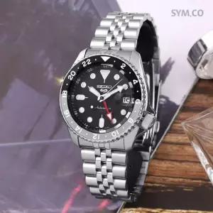 세이코5 SSK001K1 다이버룩 GMT 터틀 다이버 블랙 SKX 오토매틱 남자 메탈 시계 d19