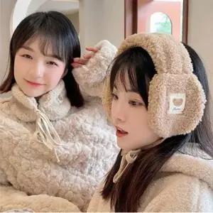 겨울 뽀글이 귀도리 여성 방한 곰돌이귀마개 귀덮개