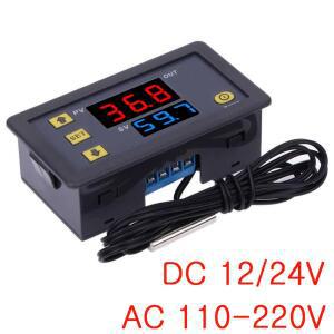 자동온도조절기 W3230 미니 디지털 온도 12V 220V 가열 조절기 제어 쿨링 센서 24V