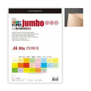 점보OA팬시페이퍼 A4 250매 P52 크림색_250매 80g