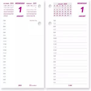 브라운라인 2025 데일리 데스크 캘린더 리필 1월부터 12월까지 12개월 6인치 x 3.5인치(C2R-25)