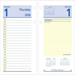 AT-A-GLANCE 2026 데스크 캘린더 리필 매일 3-1/2인치 x 6인치 표준 루즈 퀵노트(E5175026)