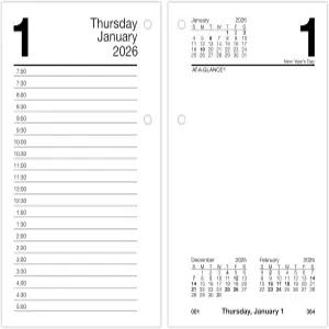 AT-A-GLANCE 2026 데스크 캘린더 리필 매일 3.5인치 x 6인치 표준 루즈 (E717T5026)
