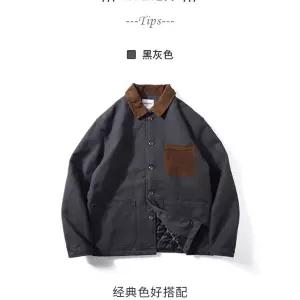 면 빈티지 공작면 코트 다운 점퍼 도톰 재킷 외투 보온 남자점퍼 루즈핏 카고 원템5