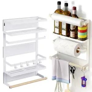 초강력 자석 철제 수납 선반 화이트 냉장고 세탁기 냉장고자석선반 세탁기수납선반