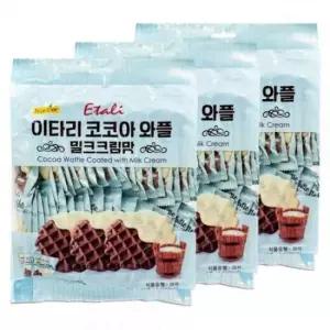 코코아와플 밀크크림맛 40개입x3봉 수입과자 커피간식