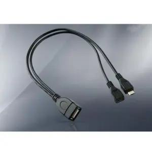 [룽스_63]USB OTG 케이블(마이크로 5P USB M F USB F)Y형
