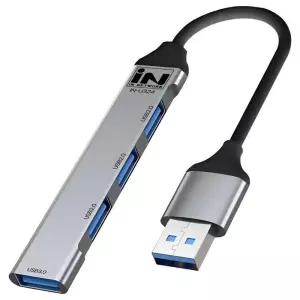 [룽스_63]4포트 USB 허브 알루미늄 메탈