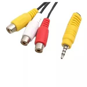 [룽스_63]RCA 3선 20cm 케이블 4극 AUX Stereo 3.5 NA726