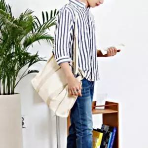[하프클럽/]캔버스 공용 토트백 남여 깔끔한 크로스 백
