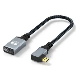 [룽스_63]마이크로HDMI 꺾임 젠더 좌측 microhdmi 4K RL024