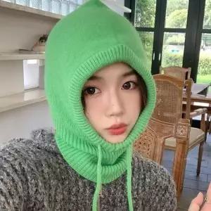 후드 넥워머 니트 바라클라바 페이크 목폴라 목도리 니트바라클라바 페이크 후드 넥폴라 목폴라 목만있는폴