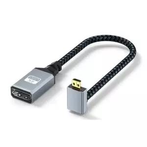 [룽스_63]마이크로HDMI microhdmi 꺾임 젠더 상향 4K RL025