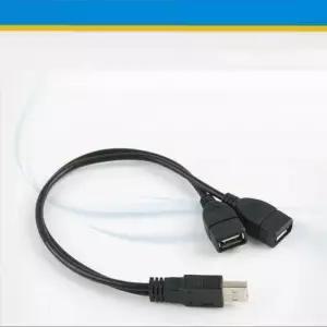[룽스_63]2분배 케이블 Y형 케이블 듀얼 충전 USB 2.0 A