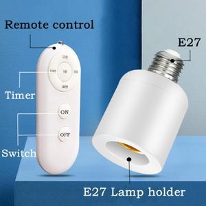 전등소켓 E27 60W 무선 원격 제어 룸 라이트 스위치 홀더 스마트 타이머 하우스 220V 램프 침실 110V 멀티