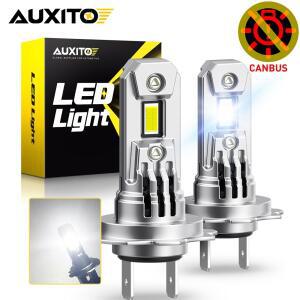 AUXITO 2Pcs 터보 H7 LED 전구 메르세데스 호환 벤츠 호환 W204 W211 용 고전력 100W 20000LM 무선 전조등