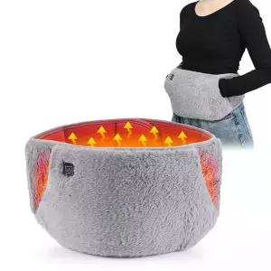 USB 복부온열기 부드러운 2in1 벨벳 손주머니 온도조절 3단 포켓