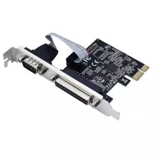 B0KA PCI RS232 직렬 포트 COM 및 DB25 프린터 병렬 LPT 확장 카드