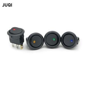 KCD1 선박  스위치 원형 12V 220V 램프 포함 고양이 눈 LED 3 핀 2 로커 16A 전원 SPST 1pcs