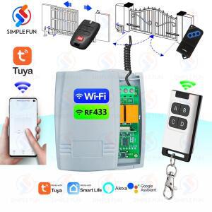 WiFi RF 차고 게이트 슬라이딩 도어 오프너 Tuya 스마트 스위치 무선 원격 제어 12V 24V 수신기 지원 롤링