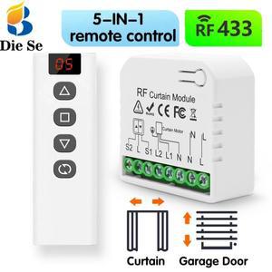 433MHZ RF 무선 커튼 커튼 차고 문 모듈 원격 제어 롤러 셔터 스위치 문 스마트 블라인드 용