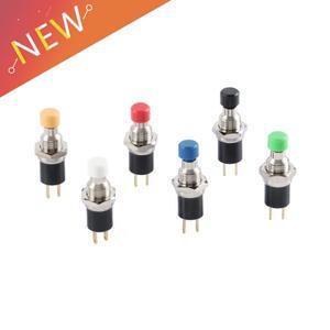 5pcs1pcs PB05A 스위치 7mm ON-OFF 2Pin 래칭 자동 잠금 SPST 일반적으로 개방형 미니 소형 푸시 버튼 금도