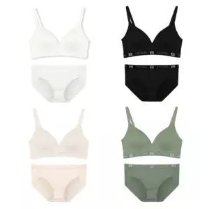 에스까다 커버업 노와이어 브라 팬티 세트_4Colors