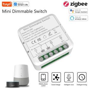 Tuya ZigBee 3.0 스마트 조광기 스위치 모듈은 앱 원격 제어를 지원합니다. LED 조명 디밍 가능 Alexa Goog