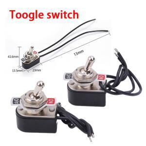 1PC AC 250V 6A 온오프 사전 배선된 표준 토글 스위치와이어 케이블 포함 KNS-1 SPST 접점 스위치 전기 장
