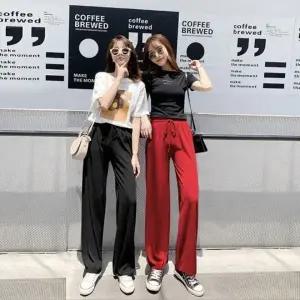 여성여름바지 여름바지 스타일 기본 착용감 편한 여름 여성 쿨팬츠 키밍 통바지