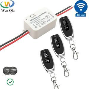 12V 24V 무선 원격 제어 스위치 DC RF433MHz 습식 접촉 전자 잠금 장치LED전구 용 10A 릴레이 모듈 ON OFF
