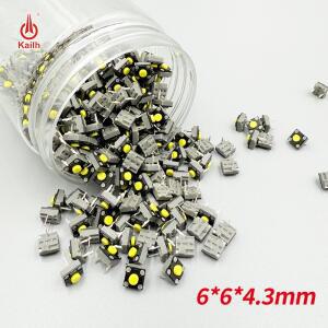 10Pcs Kailh 음소거 버튼 6x6x4.3mm 사각형 자동 스위치 Ireless 마우스 마이크로 수리 부품 교체