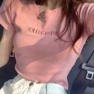 여름패션 레터링티 데일리룩 베이직티 여성티셔츠 캐주얼룩 여름 여성 슬림핏