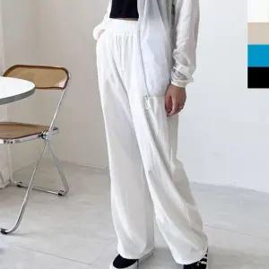 여성여름바지 데일리 와이드 여성 린넨 밴딩팬츠 일자 여자린넨바지 1P 바지 여름
