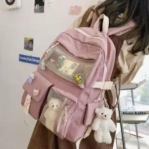 가방 패션 신상 학교 핑크 캐주얼 책가방 인기 백팩